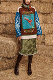 Alemais Lasso Patchwork Knit Sweater in Multi