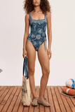 Alemais Lucky Square Neck One Piece in Blue
