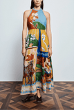 Alemais Mlak Halter Midi Dress in Multi