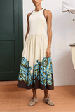 Alemais Natalia Tank Midi Dress in Cream
