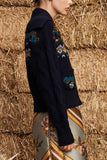 Alemais Patsy Knit Cardigan in Ink