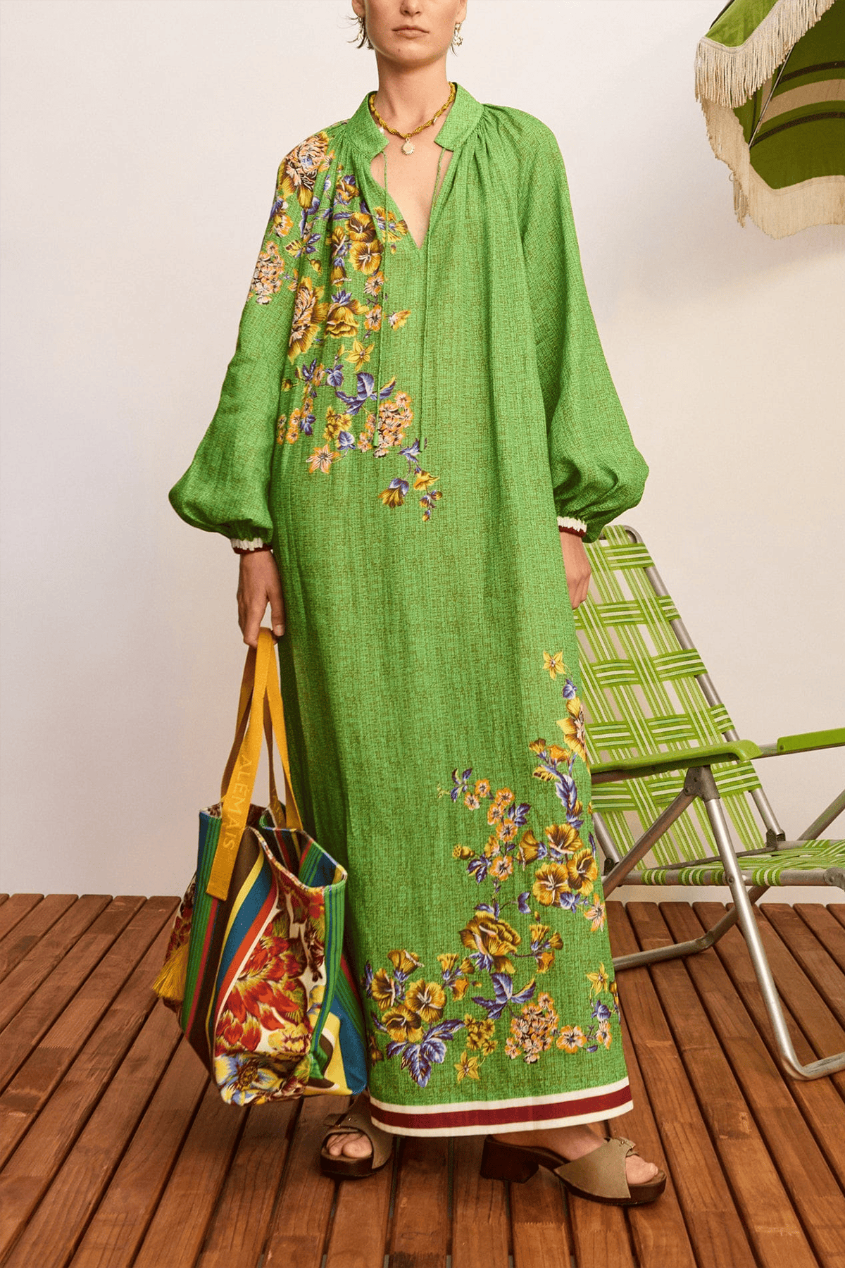 Alemais - Alemais Phyllis Midi Dress in Green 14 / 10 US