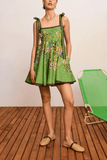 Alemais Phyllis Mini Sundress in Green