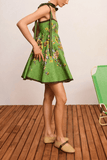 Alemais Phyllis Mini Sundress in Green
