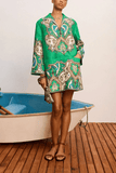 Alemais Porter Mini Dress in Jade