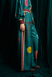 Alemais Rosette Silk Pant in Teal