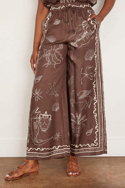 Alemais Pants Sammy Silk Pant in Chocolate Alemais Sammy Silk Pant in Chocolate