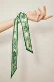 Alemais Sara Silk Twill Tie in Green
