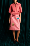 Alemais Valentina Knit Polo in Blush
