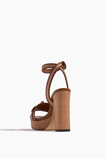 Alexandre Birman Platforms Grosgrain Raffia Platform Sandal in Espresso/Dark Brown Alexandre Birman Grosgrain Raffia Platform Sandal in Espresso/Dark Brown