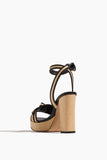 Alexandre Birman Platforms Grosgrain Raffia Platform Sandal in Natural and Black Alexandre Birman Grosgrain Raffia Platform Sandal in Natural and Black