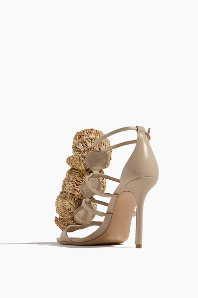 Alexandre Birman Strappy Heels Sadie Flower Sandal in Chalk/Natural Alexandre Birman Sadie Flower Sandal in Chalk/Natural