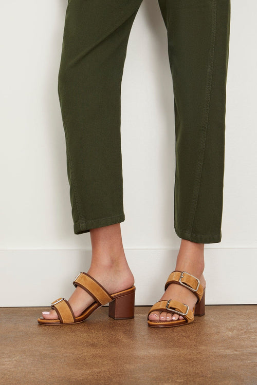 Alexandre Birman Strappy Heels Effie Sandal in Butterscotch/Sienna