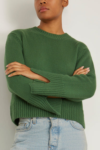 Allude Sweaters RD Sweater in Green Allude RD Sweater in Green