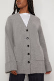 Allude Sweaters V Cardigan in Heather Melange Allude V Cardigan in Heather Melange