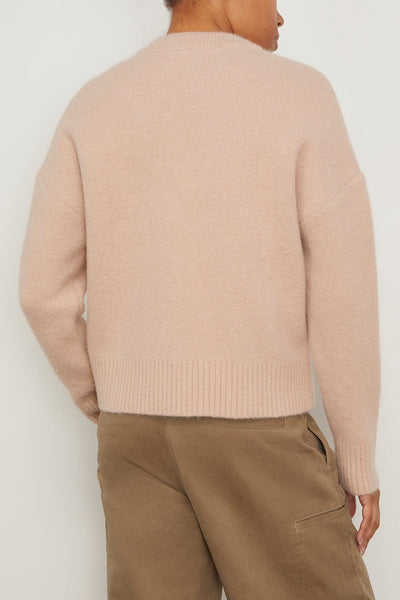 Ami Paris Sweaters Off White ADC Cardigan in Powder Pink/Ivory