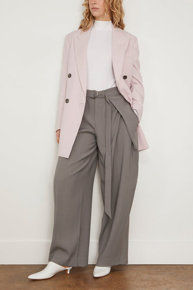 Ami Paris Pants Wide Fit Trousers with Floating Panels in Mineral Grey