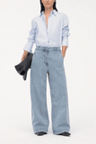 Another Tomorrow Carpenter Denim Pant in Light Blue Wash