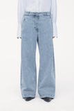 Another Tomorrow Carpenter Denim Pant in Light Blue Wash