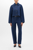 Another Tomorrow Denim Blouson in Indigo