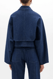 Another Tomorrow Denim Blouson in Indigo