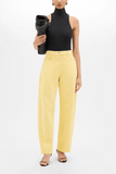 Another Tomorrow Denim Curved Pant in Daffodil