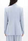 Another Tomorrow Double Breasted Jacket in Sky