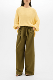 Another Tomorrow Draped Crew Knit in Sun