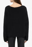 Another Tomorrow Draped Knit Sweater in Black