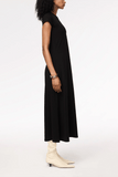 Another Tomorrow Fitted Tee Dress in Black