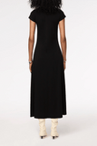 Another Tomorrow Fitted Tee Dress in Black