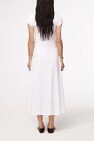 Another Tomorrow Fitted Tee Dress in White