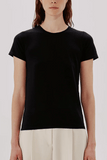 Another Tomorrow Fitted Tee in Black