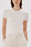 Another Tomorrow Fitted Tee in White