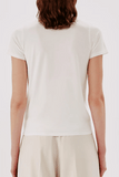 Another Tomorrow Fitted Tee in White