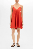 Another Tomorrow Flare Sun Dress in Vermilion