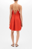 Another Tomorrow Flare Sun Dress in Vermilion