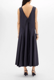 Another Tomorrow Full Skirt Dress in Midnight