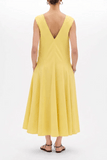 Another Tomorrow Full Skirt Dress in Sun