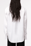Another Tomorrow Linen Oversized Mens Shirt in White