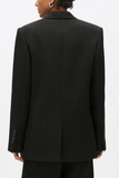 Another Tomorrow Oversized Tailored Jacket in Black