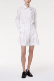 Another Tomorrow Pleated Short in White