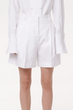 Another Tomorrow Pleated Short in White