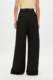 Another Tomorrow Pleated Trouser in Black