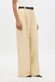 Another Tomorrow Pleated Trouser in Sand