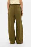 Another Tomorrow Poplin Drawcord Pant in Kelp