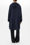 Another Tomorrow Recycled Nylon Anorak in Navy