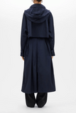 Another Tomorrow Recycled Nylon Trench in Navy