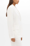 Another Tomorrow Relaxed Blazer in Off White