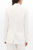 Another Tomorrow Relaxed Blazer in Off White